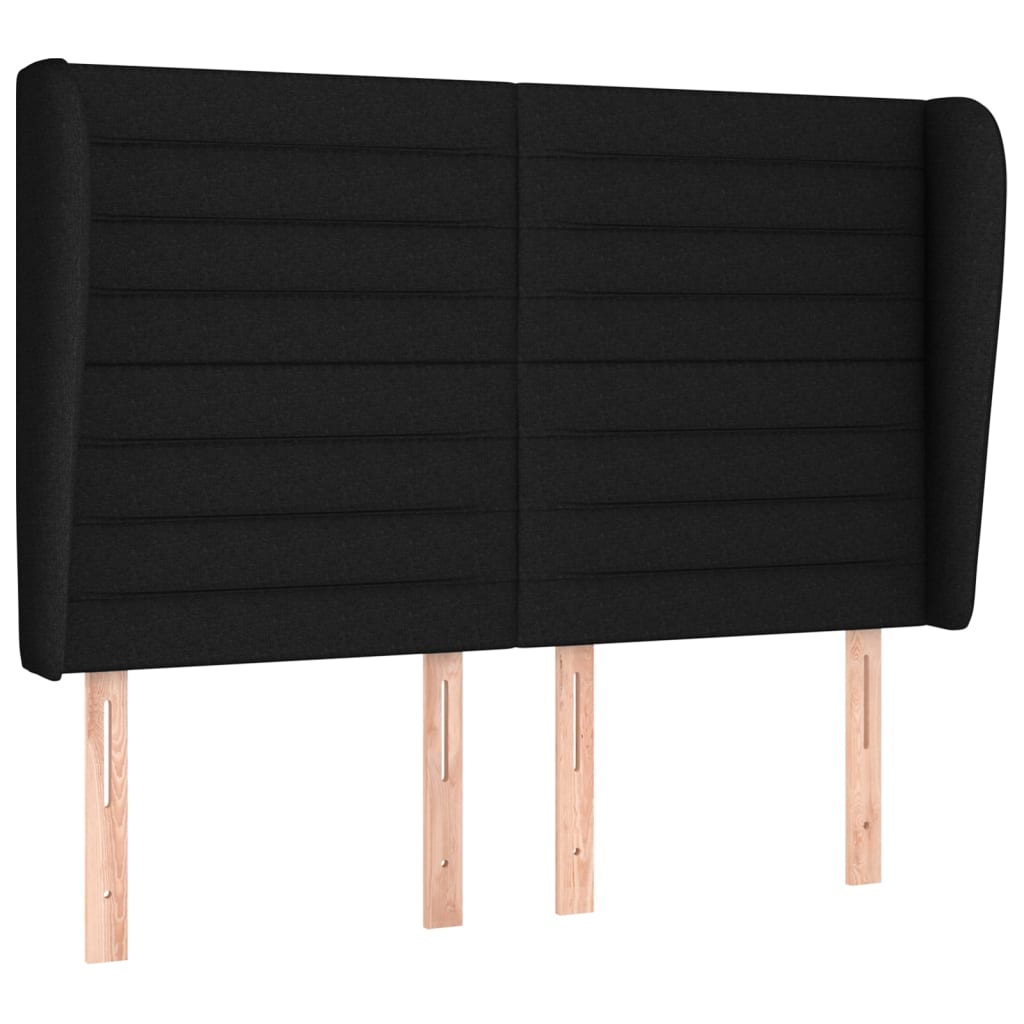 Pat box spring cu saltea, negru, 140x200 cm, textil GartenMobel Dekor