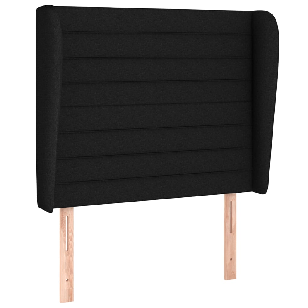 Pat box spring cu saltea, negru, 90x190 cm, textil GartenMobel Dekor