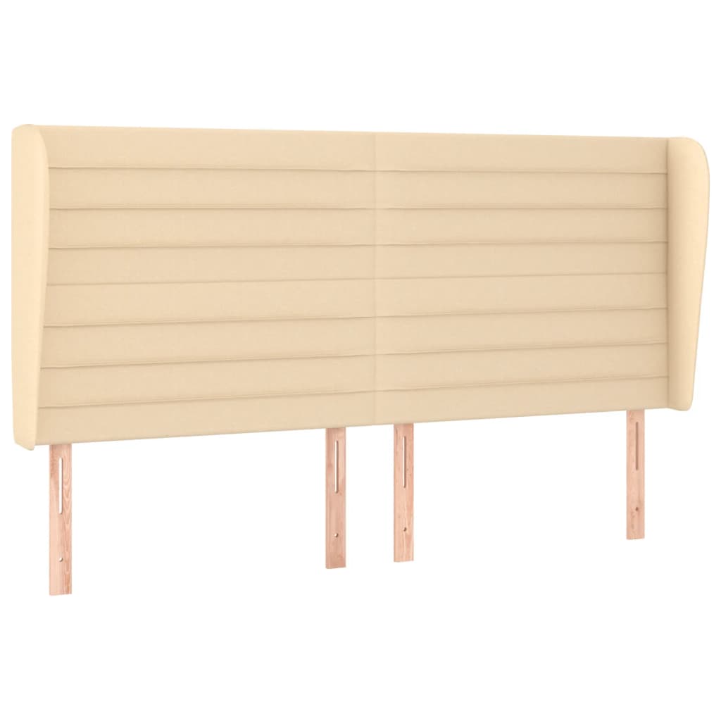 Pat continental cu saltea, crem, 180x200 cm, textil GartenMobel Dekor