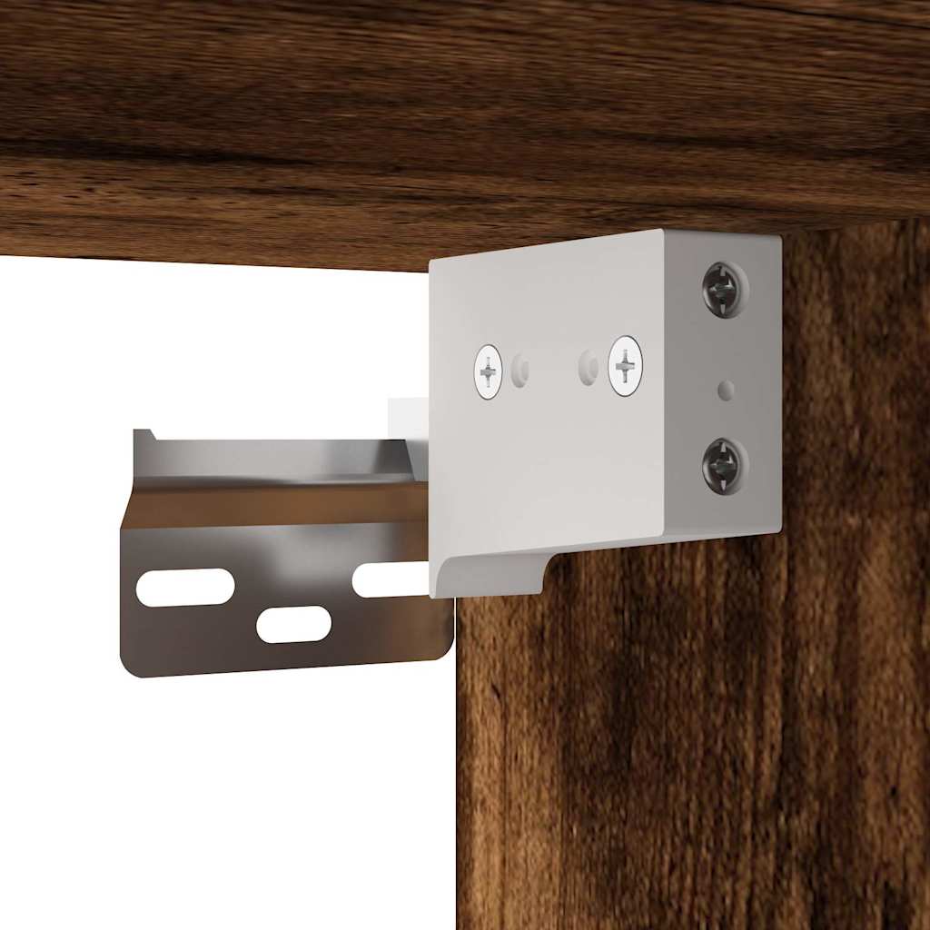 Dulap înalt, stejar fumuriu, 34,5x34x180 cm, lemn prelucrat GartenMobel Dekor