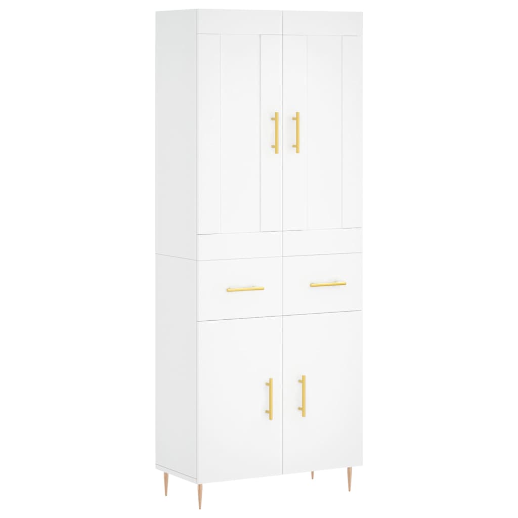 Dulap înalt, alb, 69,5x34x180 cm, lemn compozit GartenMobel Dekor