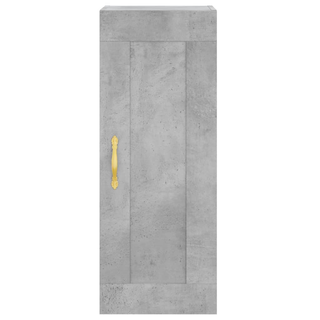 Dulap înalt, gri beton, 34,5x34x180 cm, lemn prelucrat GartenMobel Dekor