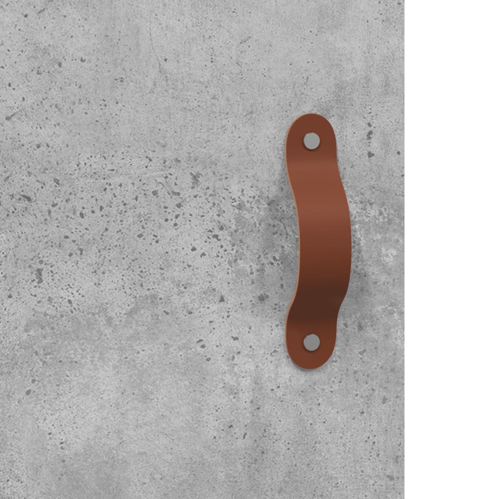 Dulap înalt, gri beton, 34,5x34x180 cm, lemn prelucrat GartenMobel Dekor