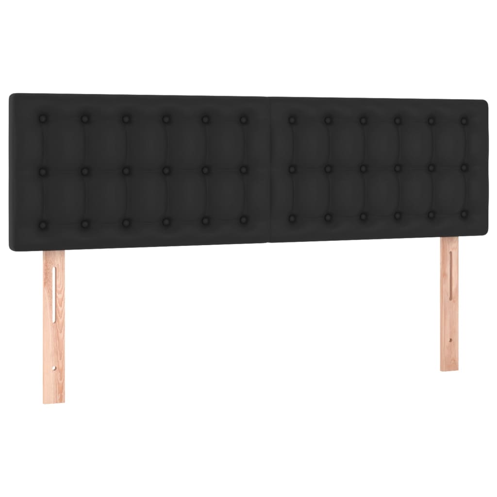 Pat box spring cu saltea, negru, 140x190 cm, piele ecologică GartenMobel Dekor