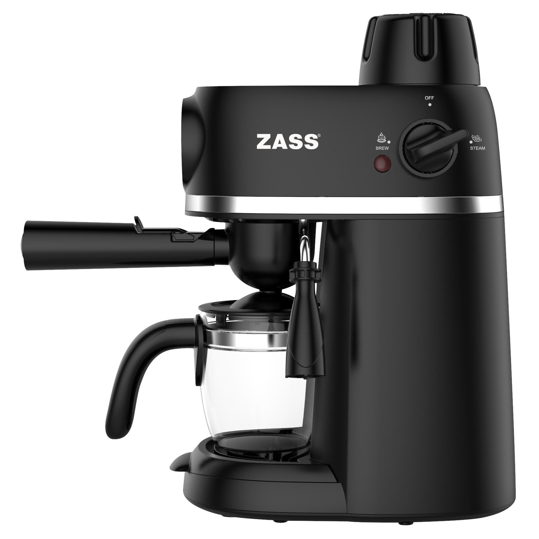 Espressor cafea ZASS ZEM 07 negru, 3.5 bari, 2-4 cesti, 800W