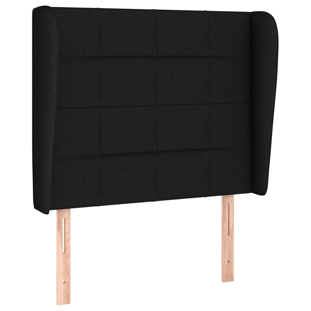 Pat box spring cu saltea, negru, 90x190 cm, textil GartenMobel Dekor