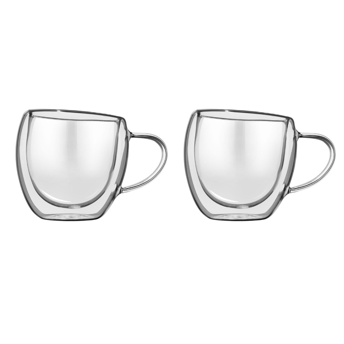 Set 2 căni termorezistente ZASS Gourmet 250 ml din sticlă cu perete dublu