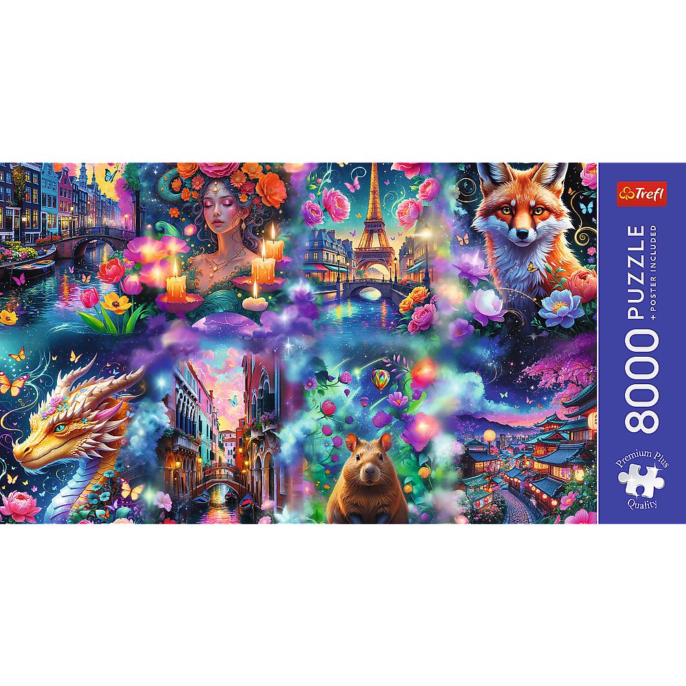 PUZZLE TREFL 8000 PREMIUM PLUS LUMEA COLORATA CU POSTER INCLUS SuperHeroes ToysZone
