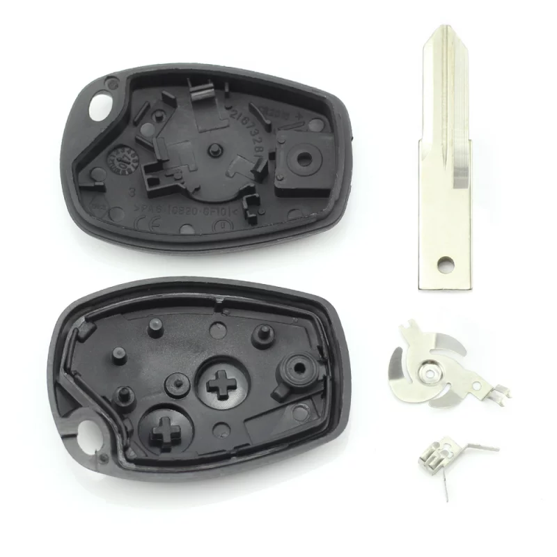Carcasa cheie Dacia Renault cu 2 butoane si suport inox baterie