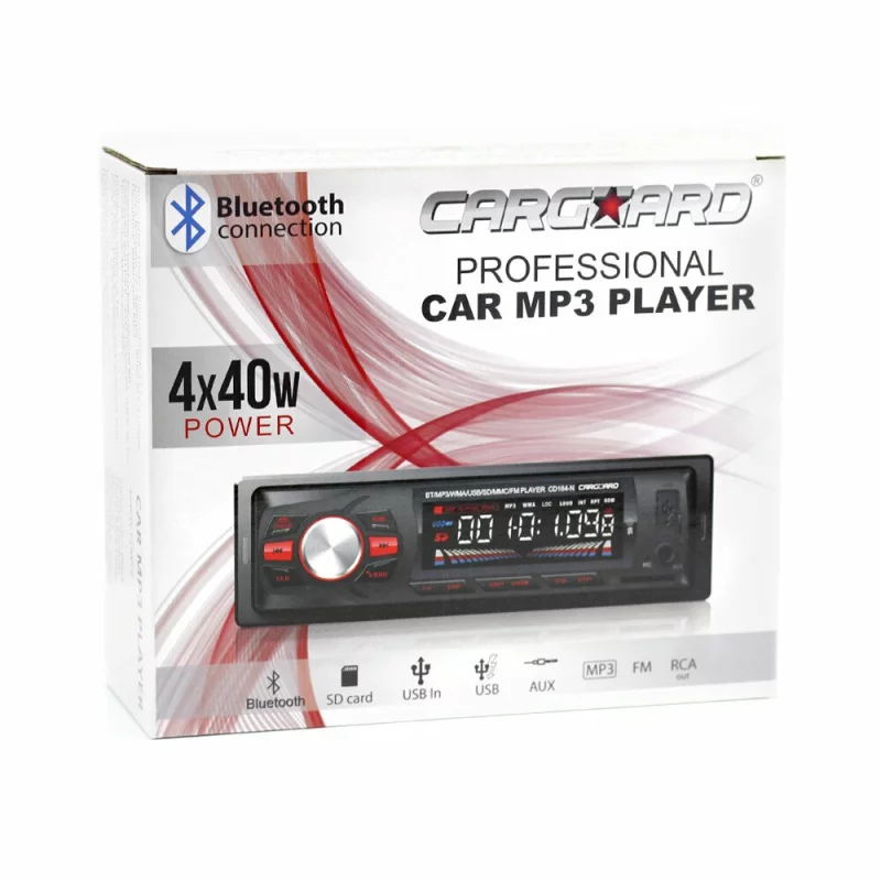 MP3 player auto Carguard cu Bluetooth, USB, SD, radio FM și telecomandă