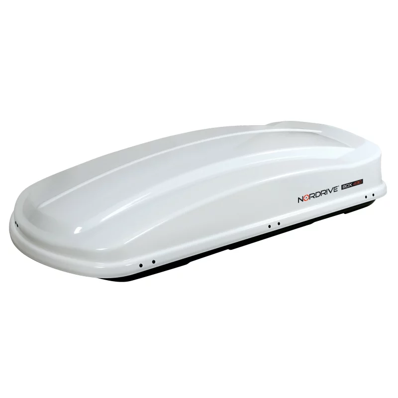 Cutie portbagaj auto Nordrive D-Box 430L din ABS, alb lucios