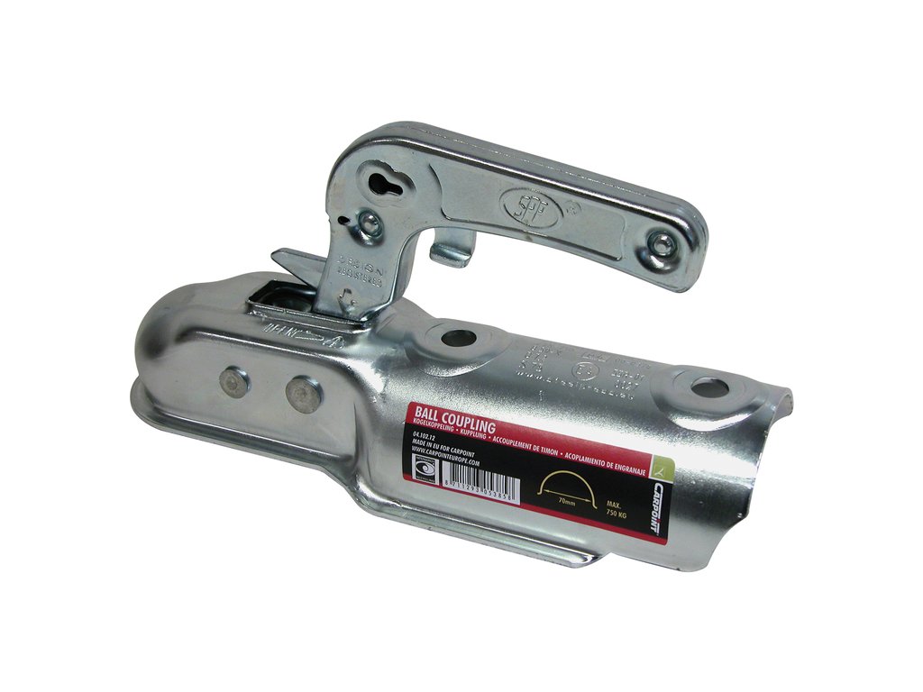 Cuplaj remorcă Carpoint 70 mm, 750 kg, pentru ax rotund tip WW 8 C