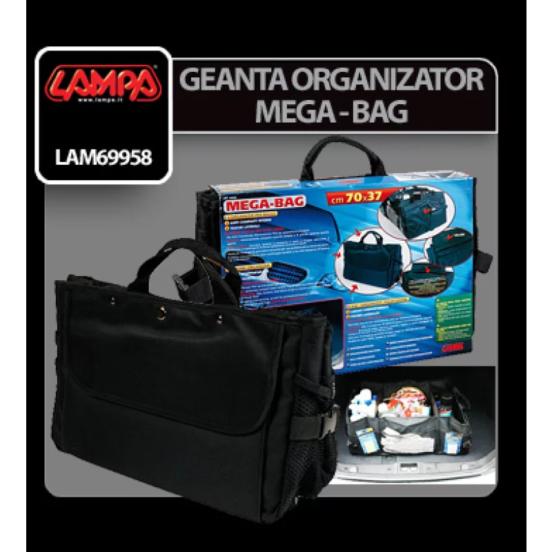 Geanta organizatoare auto pliabila Mega-Bag, 70x45 cm, Lampa