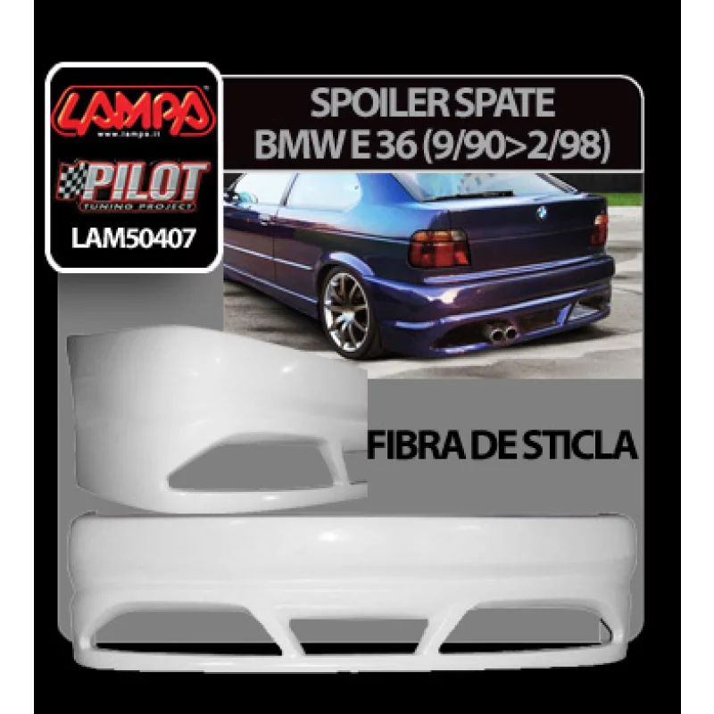 Spoiler spate BMW E36 Compact 1990-1998 din fibra de sticla