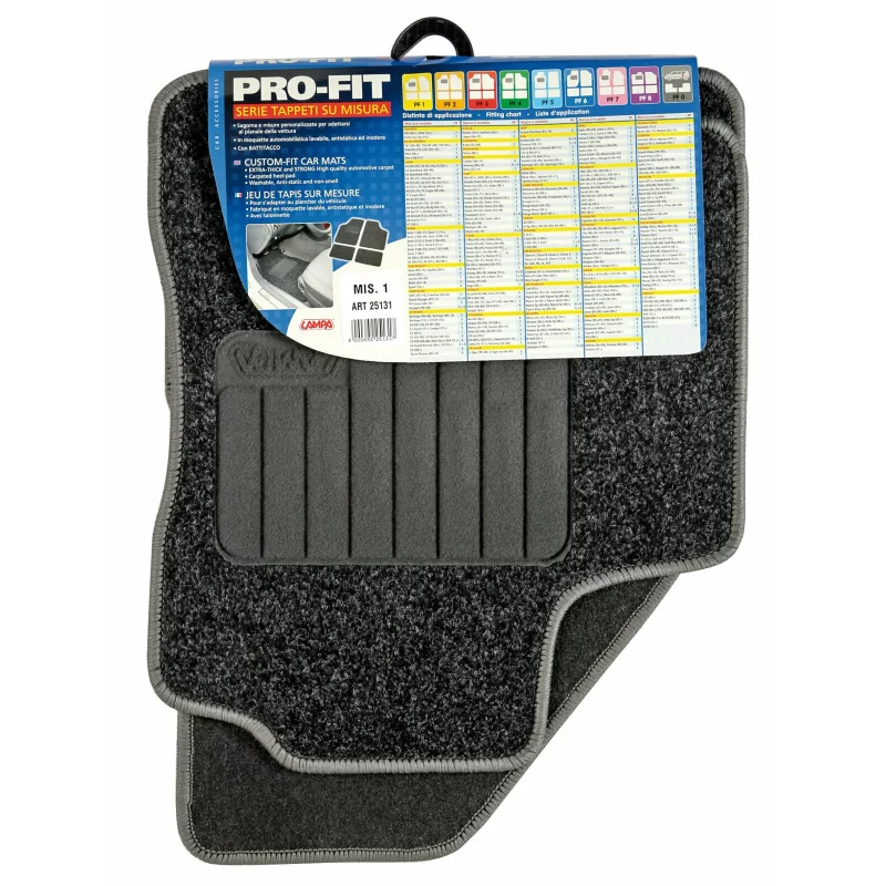 Covorașe auto din mochetă Pro-Fit PF-1, set 4 piese, universale