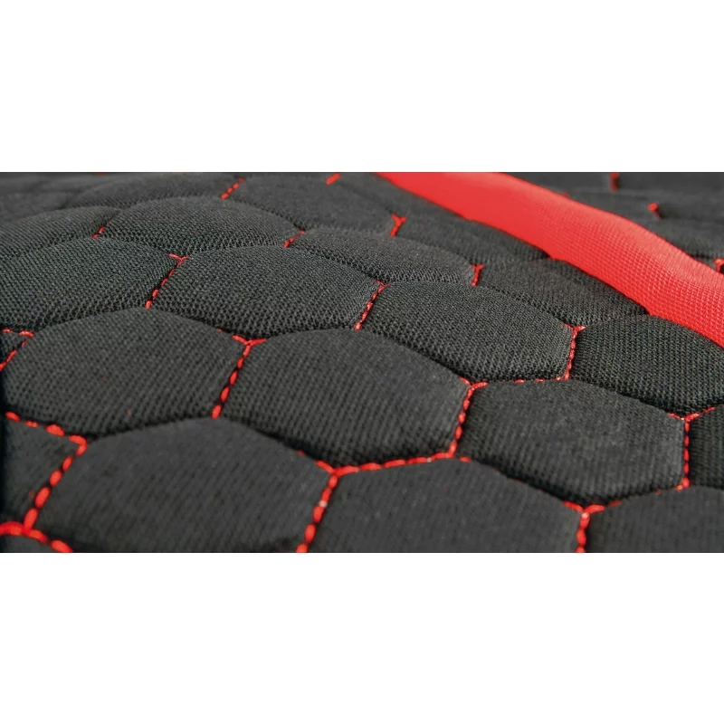 Huse scaun auto universale Stinger, 9 piese, negru/rosu