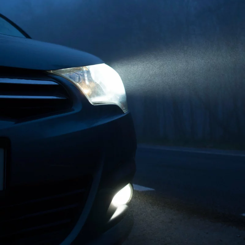 Set proiectoare auto rectangulare albe Carpoint 12V cu bec H3, 2 buc