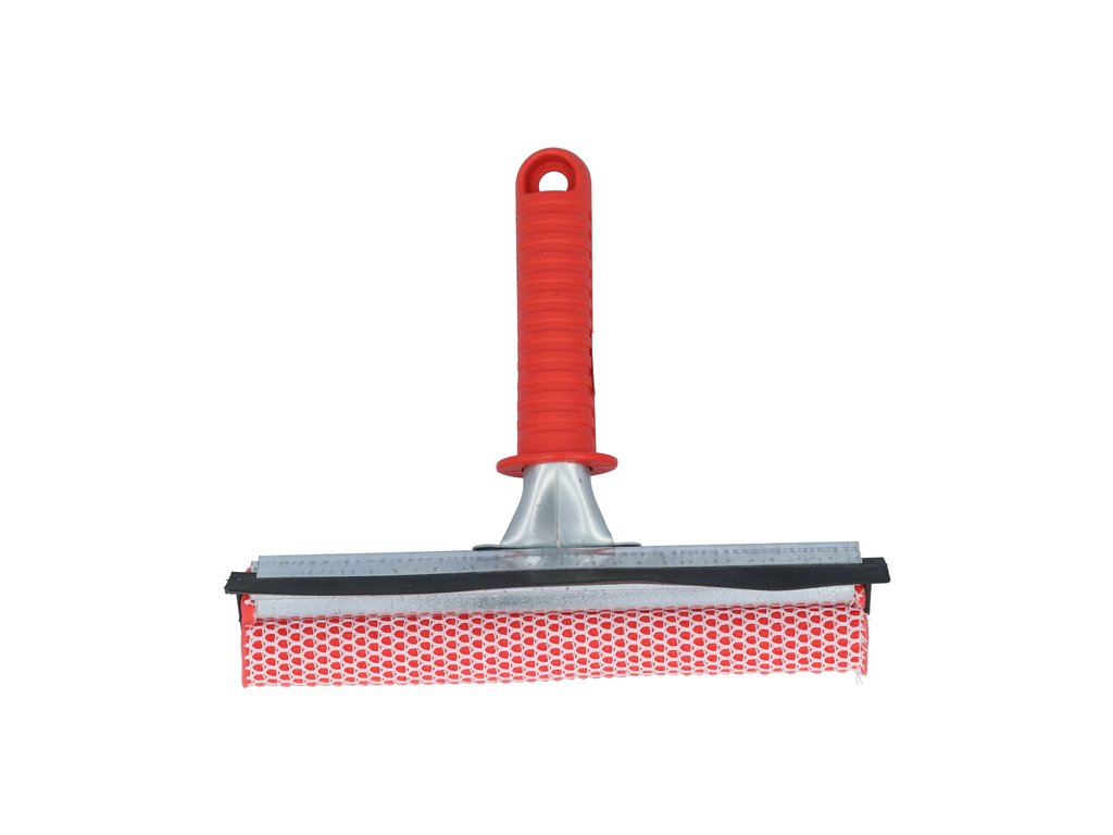 Racleta auto pentru spalat geamuri, cu burete si lamela cauciucata, 19 cm