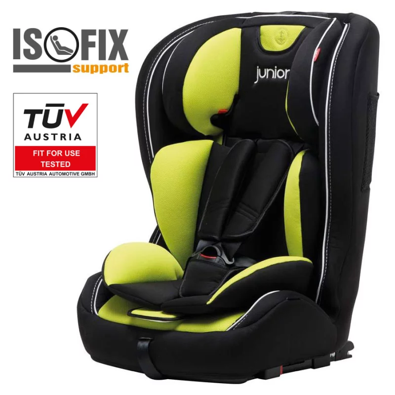 Scaun auto copil Premium Plus 802 Isofix 9-36 kg, negru-verde