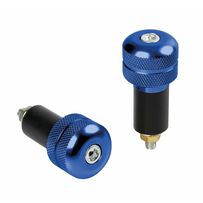 Capete ghidon moto universale din aluminiu SU-4, 2 buc, albastru, 17/23 mm