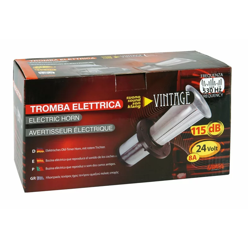 Claxon goarnă vintage 24V 8A, 115 dB, 530 Hz Pilot Lampa