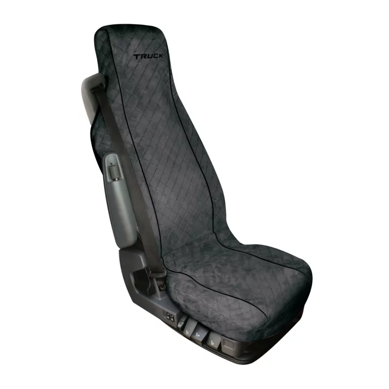 Husă scaun camion Silvia din bumbac, gri, 1 bucată, matlasată
