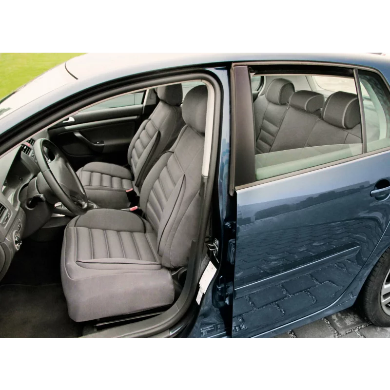 Huse scaun auto sport gri De-Luxe jacquard 9 piese, universale