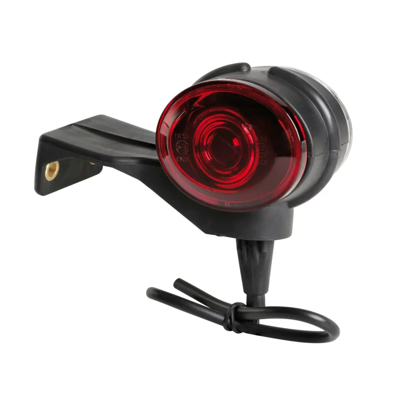 Lampa gabarit camion 24V cu prindere L, 2 LED-uri alb/rosu, dreapta