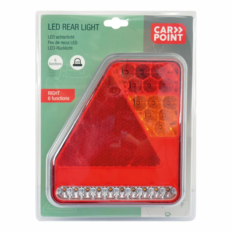 Lampa stop spate LED dreapta Carpoint, 6 functii, 185x210 mm, 12/24V