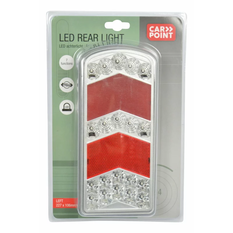 Lampa stop spate LED stanga cu 7 functii, 227x106 mm, 12/24V Carpoint