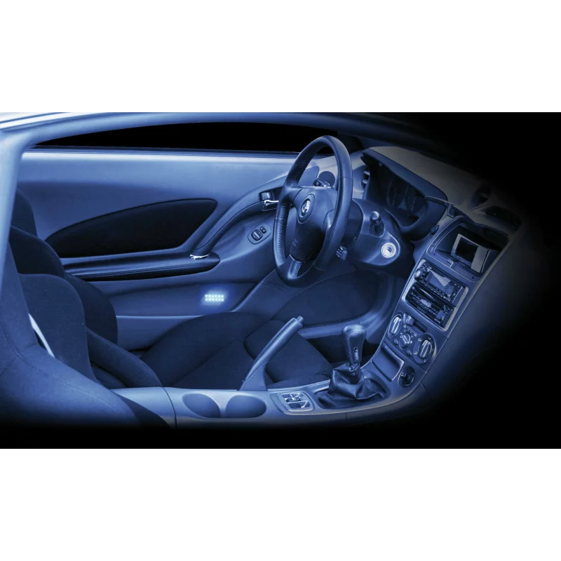 Panou LED auto interior 12V, 12 Hyper-LED, alb, 20x60 mm