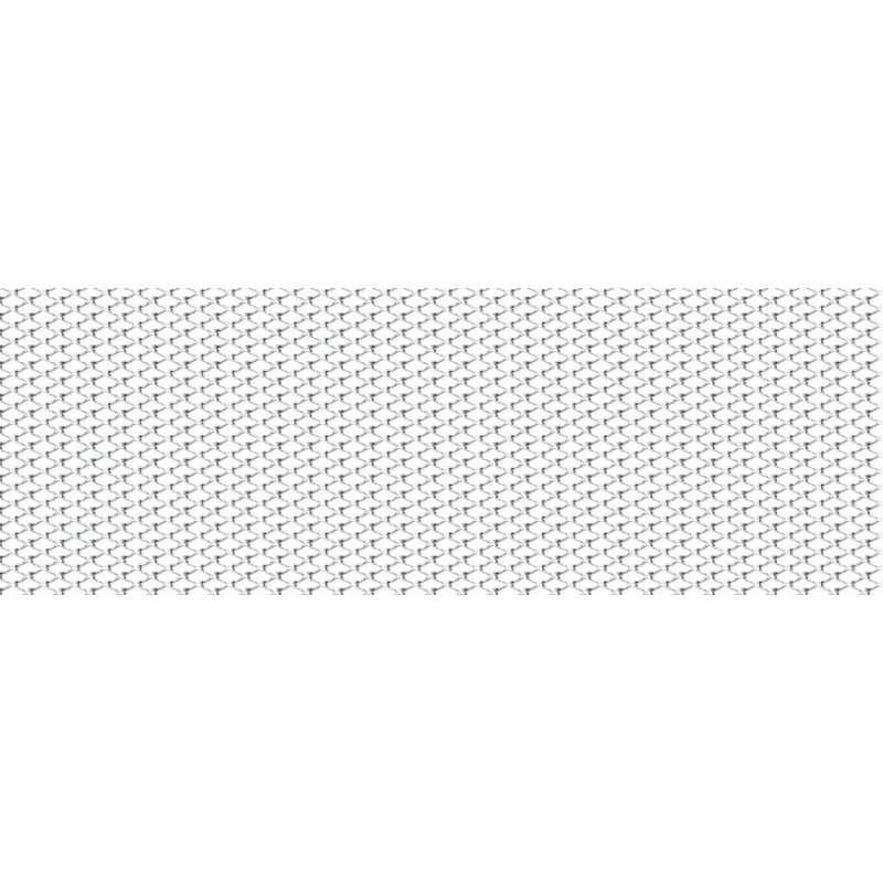 Plasa grila spoiler din aluminiu argintie 100x33 cm, ochi 2x4 mm