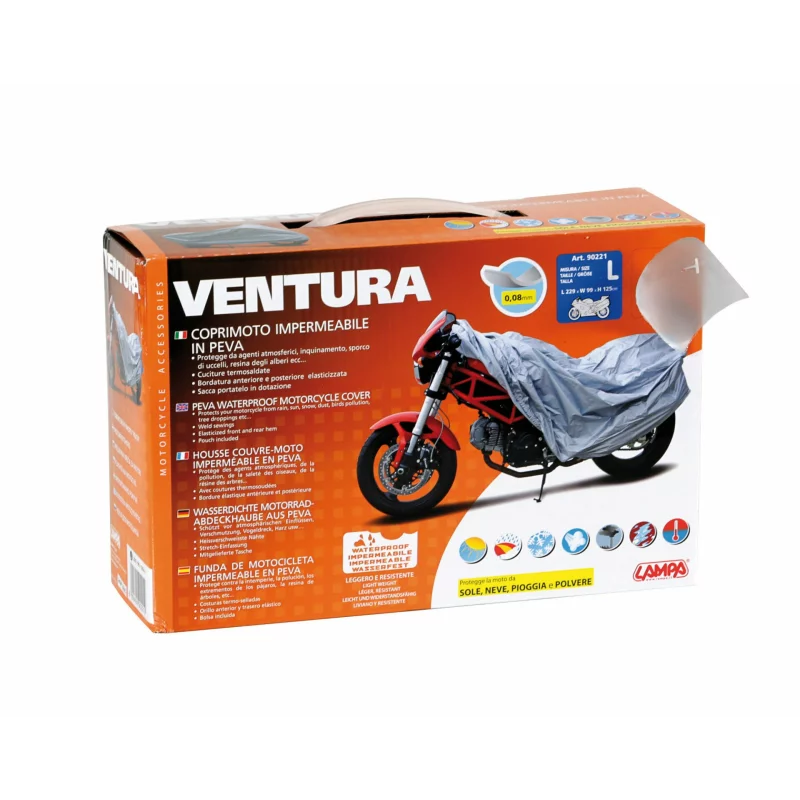 Prelată motocicletă impermeabilă Ventura L, protecție completă exterior