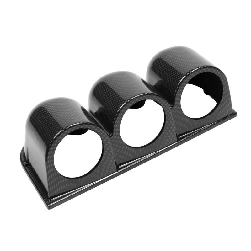 Suport triplu pentru 3 instrumente de bord 52 mm, finisaj carbon