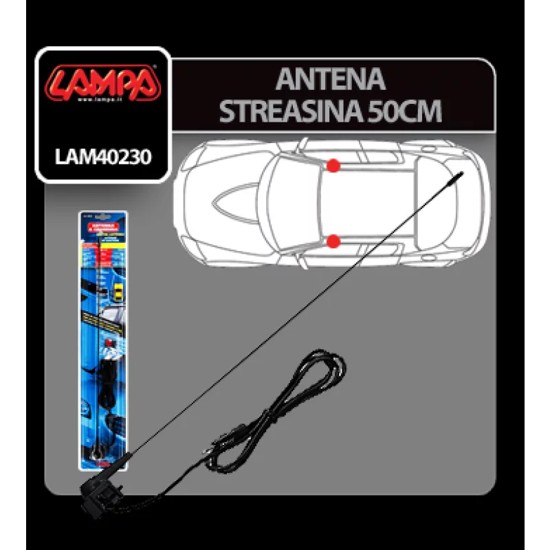 Antena auto de streașină Lampa 50 cm, unghi reglabil 360°