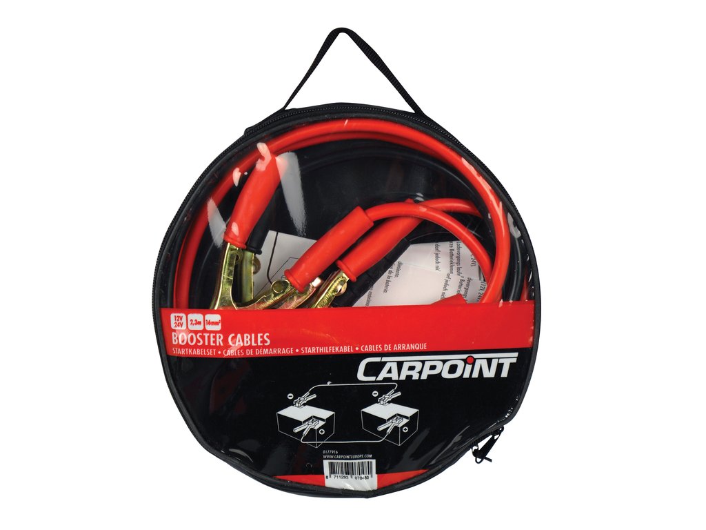 Cabluri de pornire auto Carpoint 2.3 m, 16 mm², 12V/24V