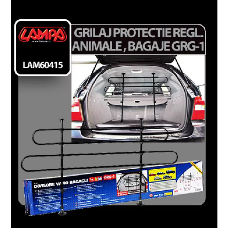 Grilaj protecție reglabil auto pentru animale și bagaje Lampa GRG-1
