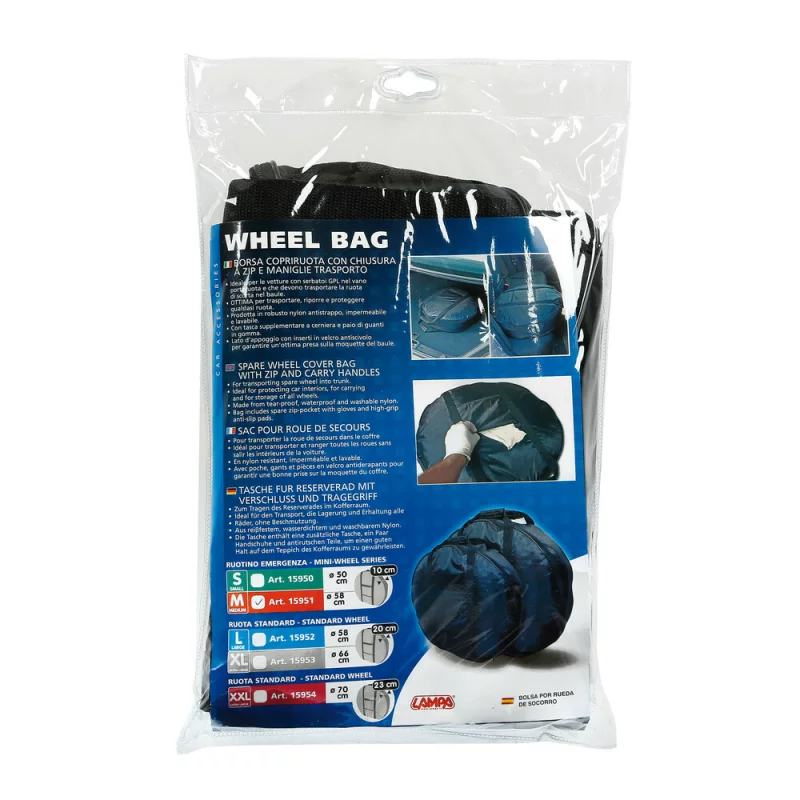 Husă pentru roată de rezervă M, Ø 58x10 cm, nylon impermeabil, resigilată