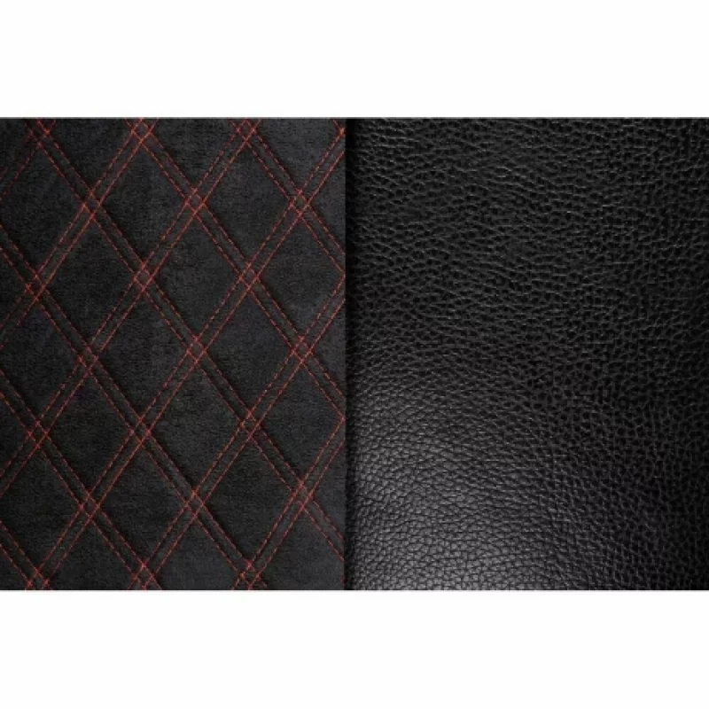 Husa scaun camion Mirian din imitatie de piele, matlasata, Negru/Rosu