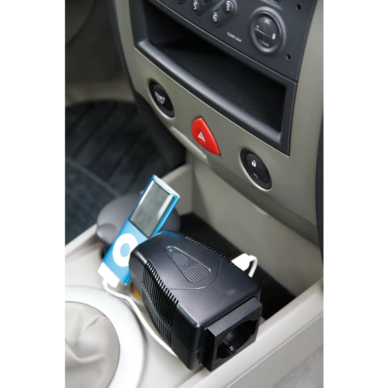 Invertor auto 12V la 220V 175W cu USB si protectii multiple Lampa