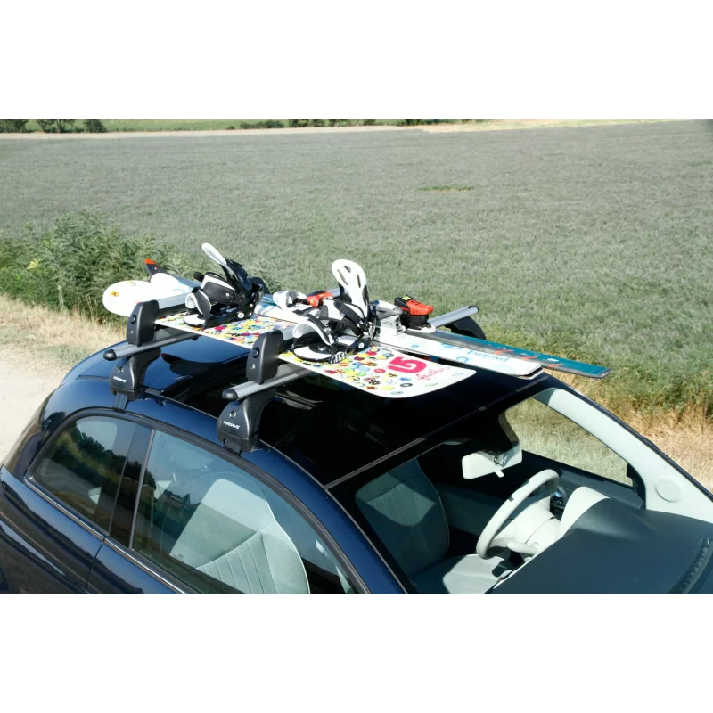 Suport schi din aluminiu Nordic-King EVO NK-60, argintiu, cu antifurt