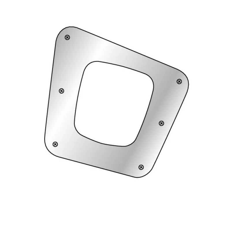 Ornament cromat din aluminiu pentru burduf schimbător model C