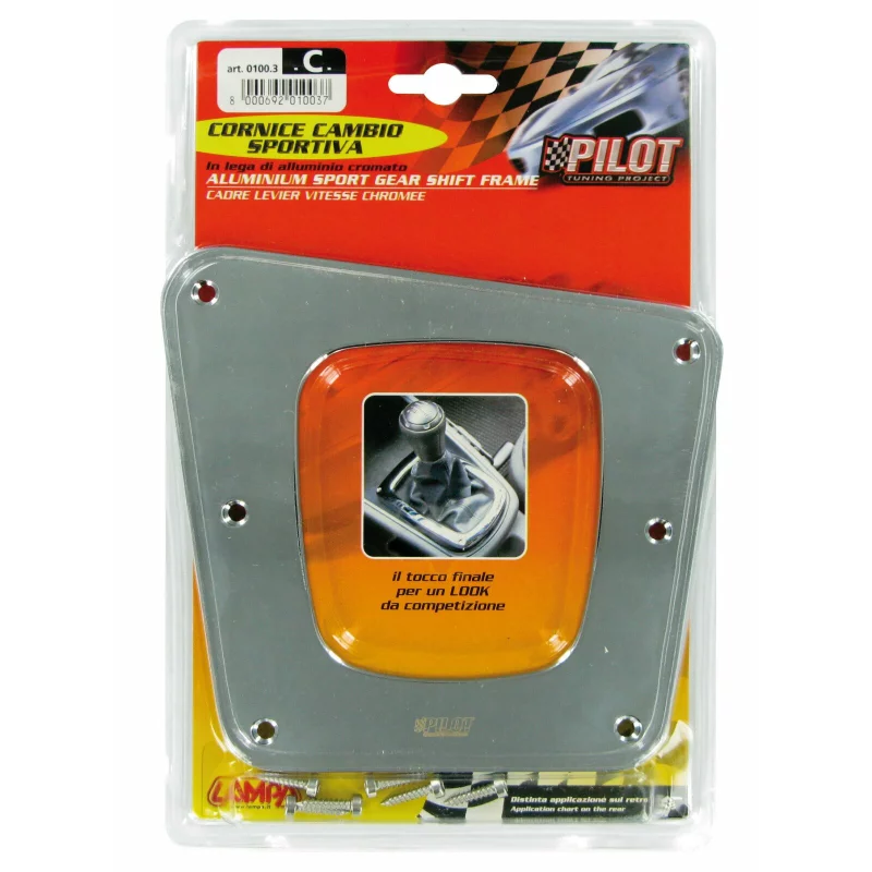 Ornament cromat din aluminiu pentru burduf schimbător model C