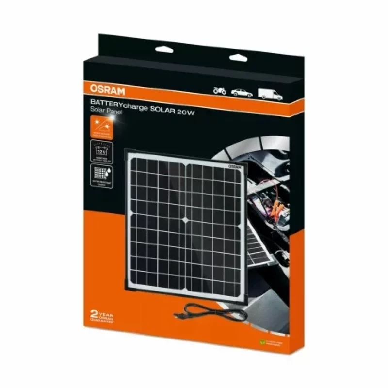 Panou solar auto 20W Osram pentru intretinere acumulator 12V