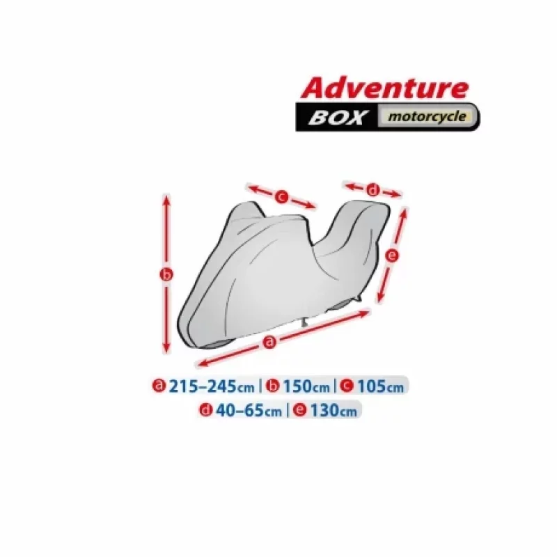 Prelată moto Basic Garage Adventure Box pentru motociclete cu top case