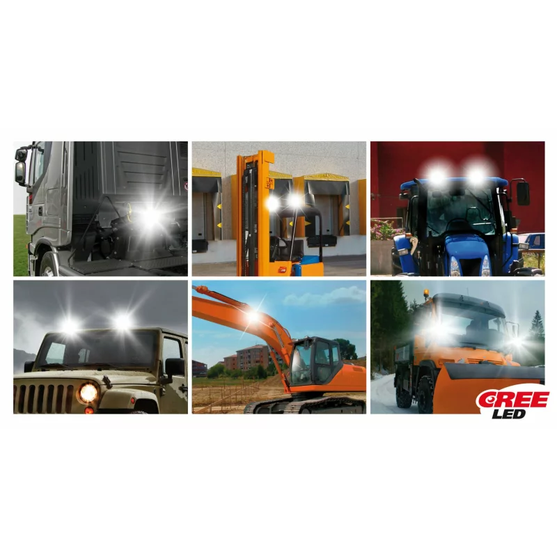 Proiector LED auto WL-5 din metal, 30W, 6 LED, 10-30V, IP67, lumină albă