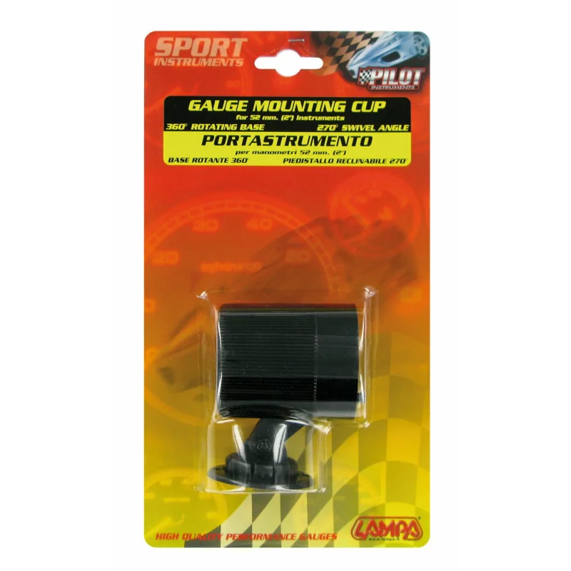 Suport instrument auto pentru bord 52 mm, reglabil, negru