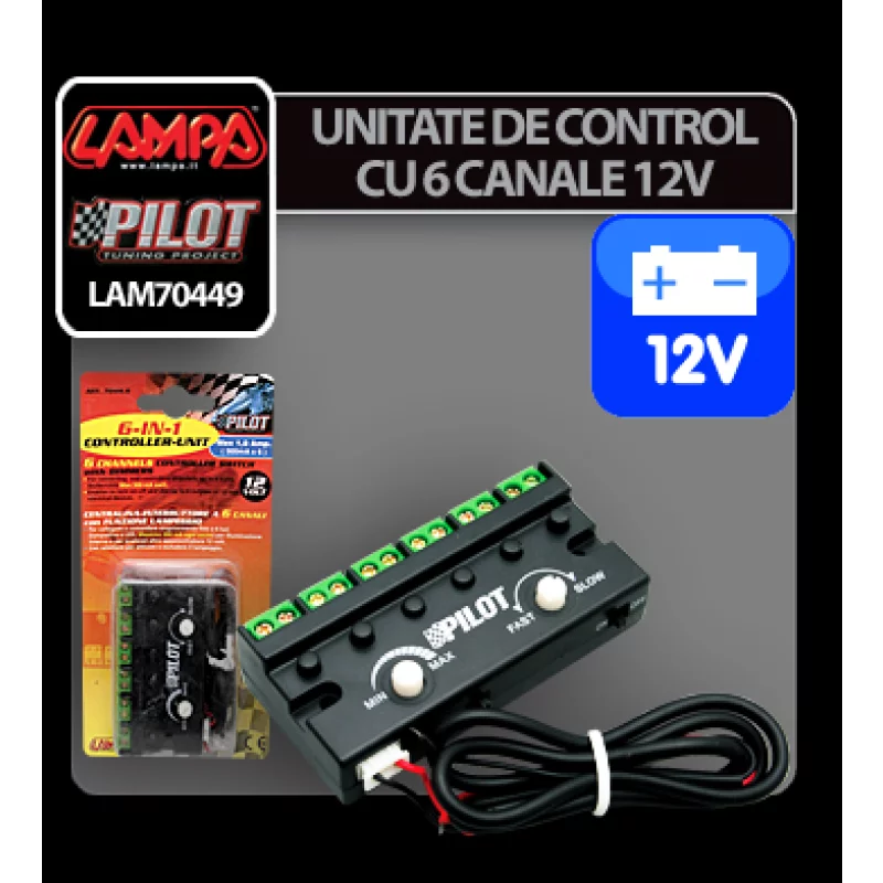 Unitate de control iluminare 6 canale 12V pentru becuri si LED-uri auto