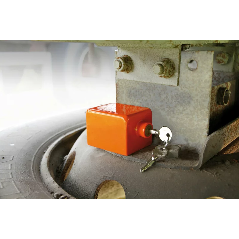 Antifurt pentru roata de rezerva camion, otel galvanizat, 2 chei