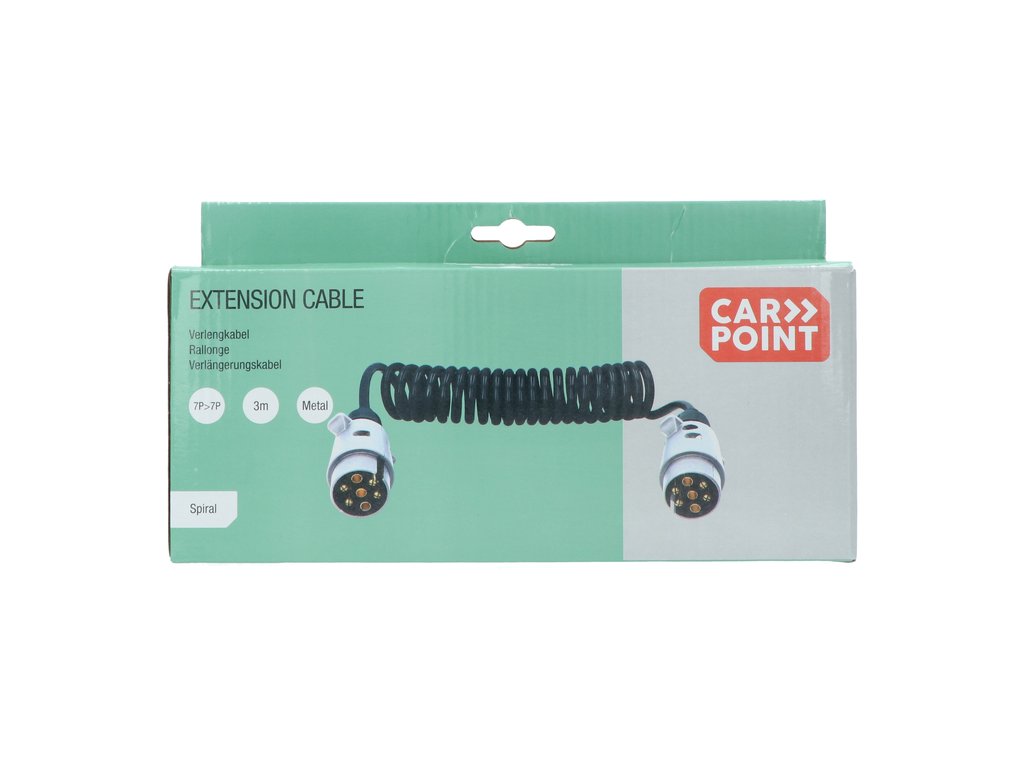 Cablu electric flexibil pentru remorca cu 7 pini si fisa metalica Carpoint